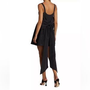NWT Loveshackfancy Black Spin Bow Minidress